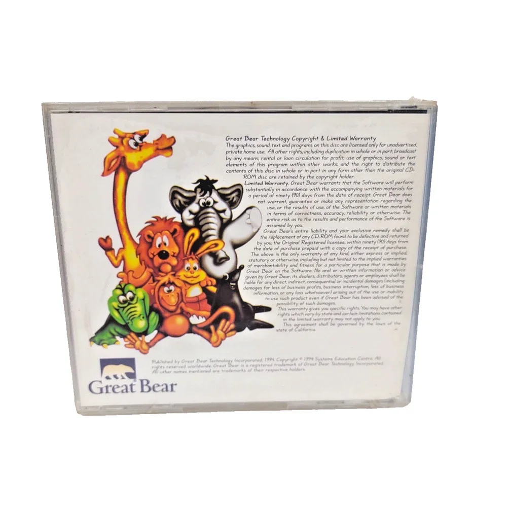 1994 WILLY WABBIT & HIS MAGICAL BOOKS CD Windows 3.1 Or Higher, Macintosh SEALED